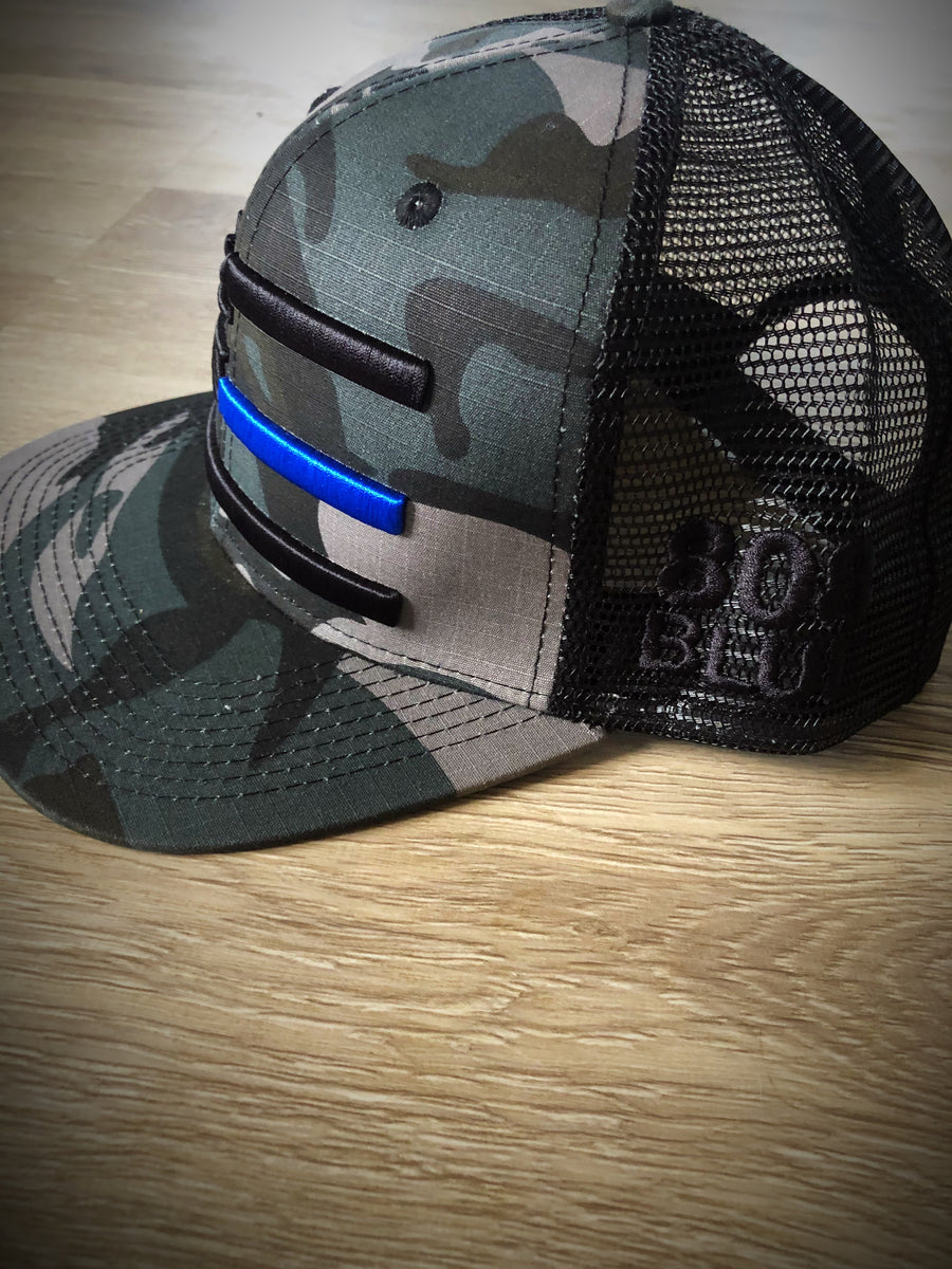 Unisex Altimate Mesh Back Hat 2PCS/Pack, Blue/Black Camo + Rippled Sea