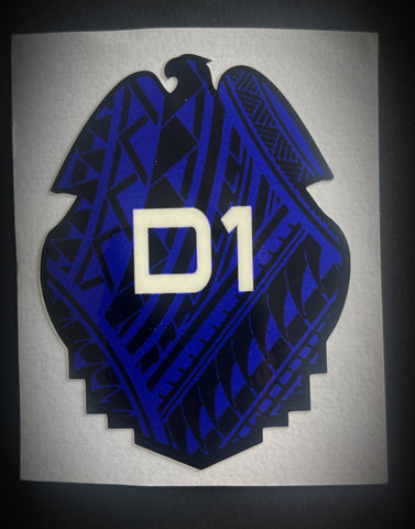 District 1  Full Tribal Sticker