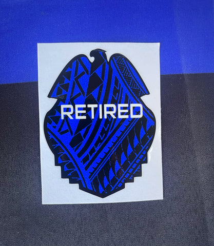 RETIRED FULL TRIBAL Badge Sticker