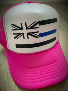 Hot Pink Flag Trucker