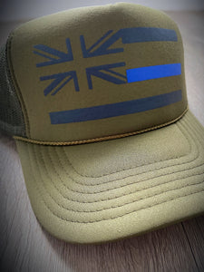 Olive Green Flag Trucker