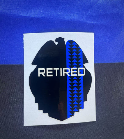 RETIRED Blue Line Tribal Sticker