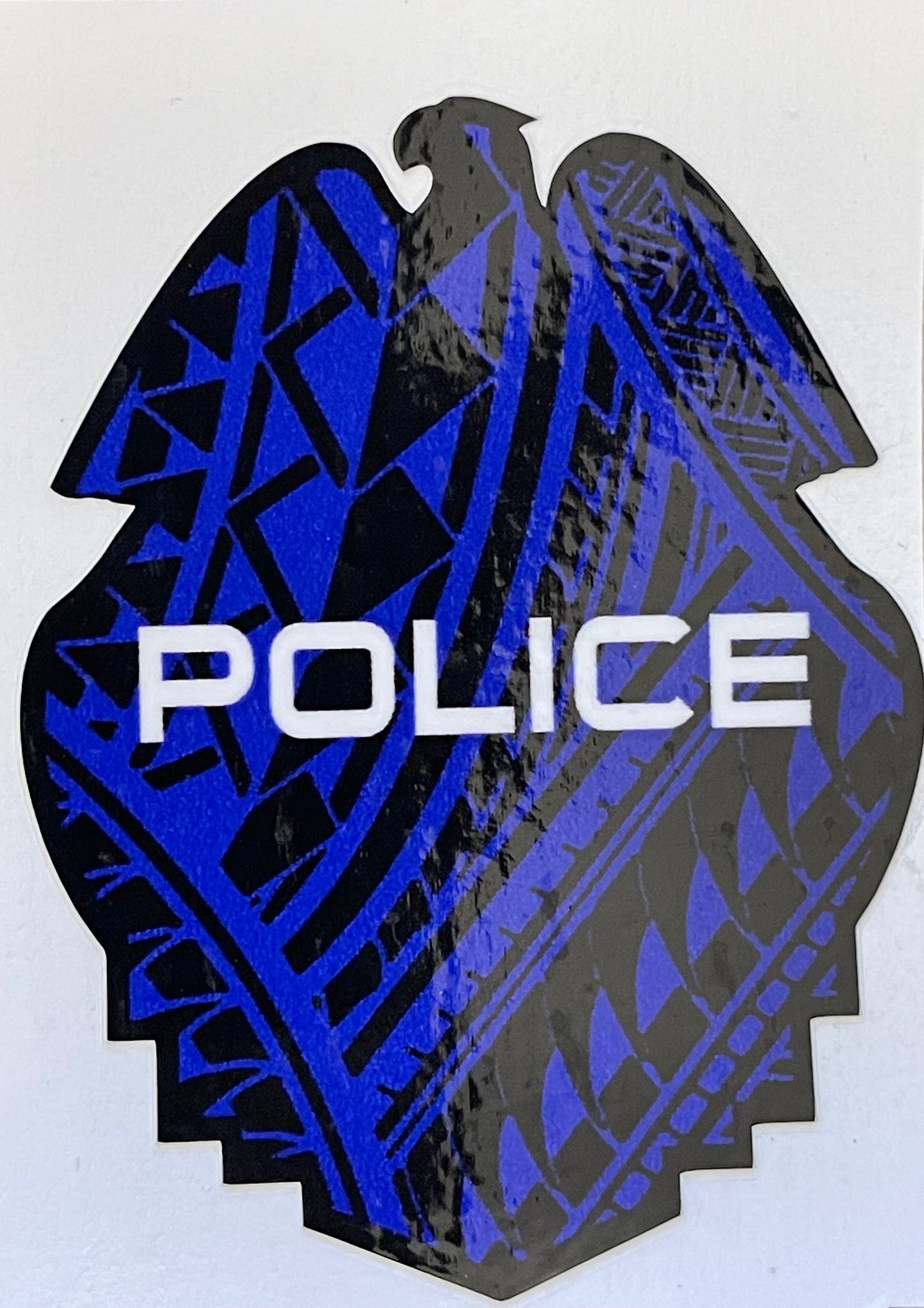 Police Badge Full Tribal Sticker Decal