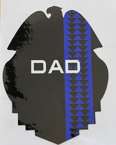 Dad Blue Line Tribal Badge Sticker