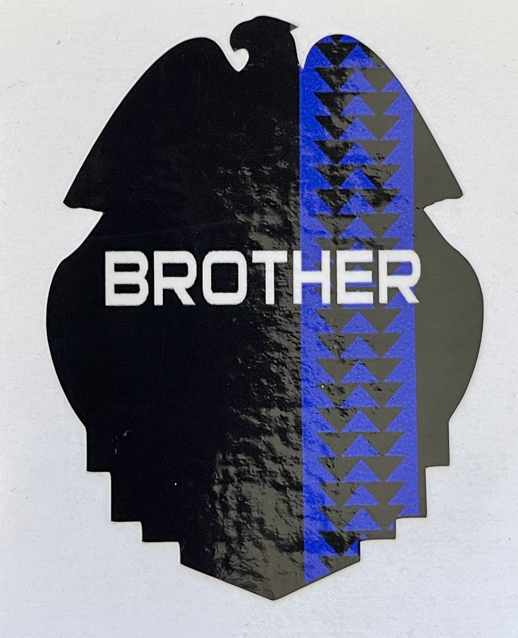 Brother Blue Line Tribal Badge Sticker
