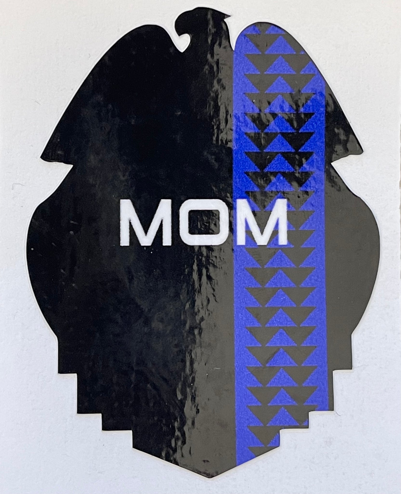Mom Blue Line Tribal Badge Sticker Decal