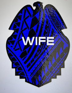 Wife Full Tribal Badge Sticker