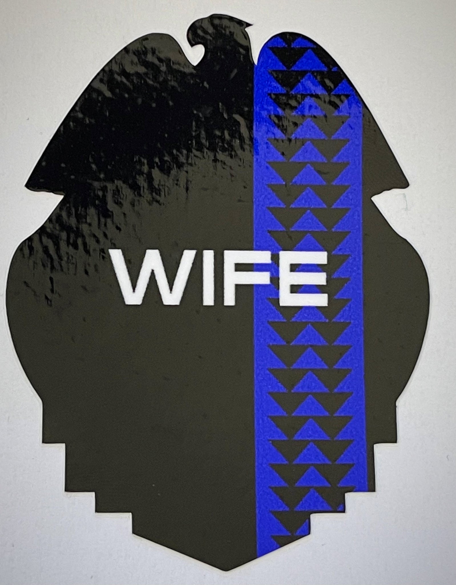 Wife Blue Line Tribal Badge Sticker
