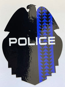 Police Badge Blue Line Stripe Sticker Decal