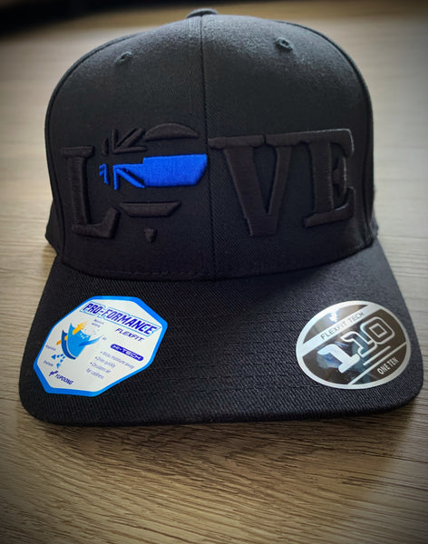 Blue Love Flex Fit Curved Hat