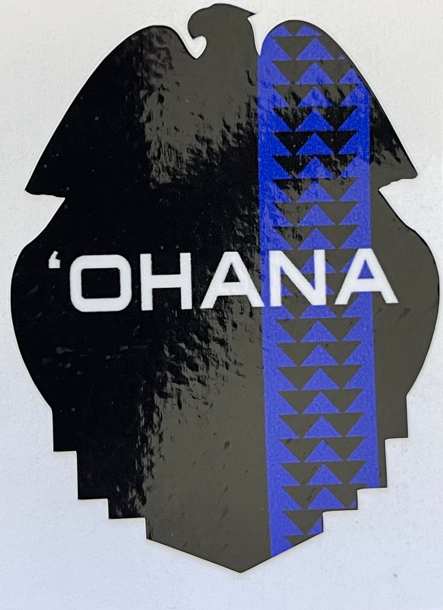 Ohana Blue Line Tribal Sticker
