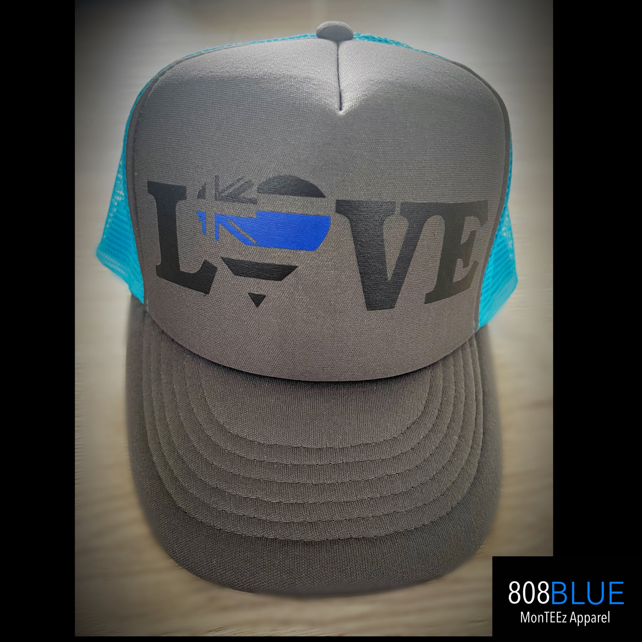 Love Blue Trucker Hat
