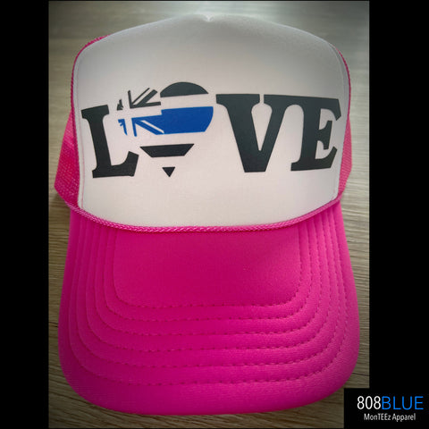 Love Hot Pink Trucker Hat